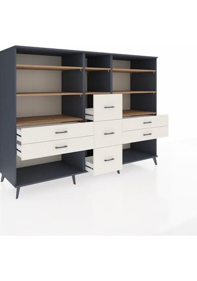 Kronos Dolap 8 Raflı 7 Çekmeceli 220x59x163 Antrasit-çam/aytaşı Atlas Çam/aytası - Antrasıt Kronos Dolap 8 Raflı 7 Çekmeceli 220x59x163 Antrasit-çam/aytaşı Atlas Çam/aytası - Antrasıt