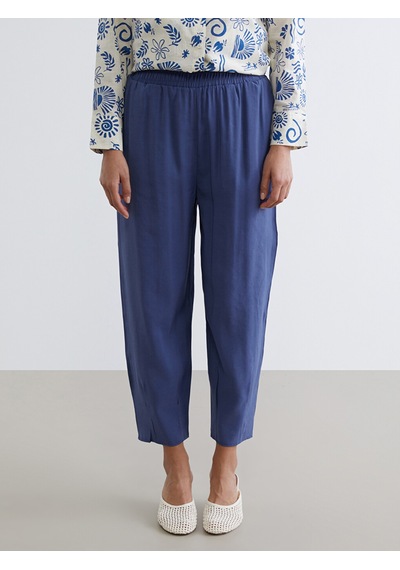 Lcw Modest Mavi Beli Lastikli Kadın Pantolon