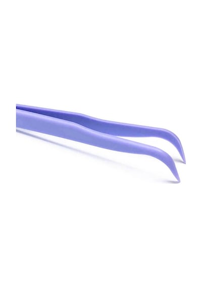 Koodmax Hassas Elektronik Ve El Sanatları Tamir Cımbızı Sert Plastik 11cm Kavisli Cımbız Mor