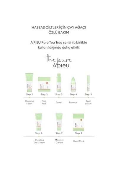 A'pıeu Yağlama Ve Sivilcelenme Eğilimli Ciltler İçin Gözenek Bakım Pedi A'pıeu The Pure Tea Tree Pore Pad