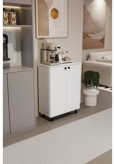 Miora Modern Çok Amaçlı Ayaklı Dolap 2 Kapaklı Raflı Mutfak Banyo Balkon Ayakkabılık Dolabı Beyaz Miora Modern Çok Amaçlı Ayaklı Dolap 2 Kapaklı Raflı Mutfak Banyo Balkon Ayakkabılık Dolabı Beyaz