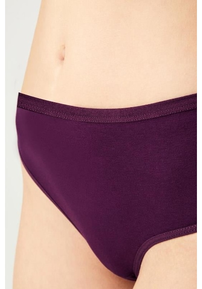 Cottonhill Basic Klasik Pamuklu Geniş Kenarlı Bato Külot 3'lü Paket Çok Renkli 4 Çok Renkli