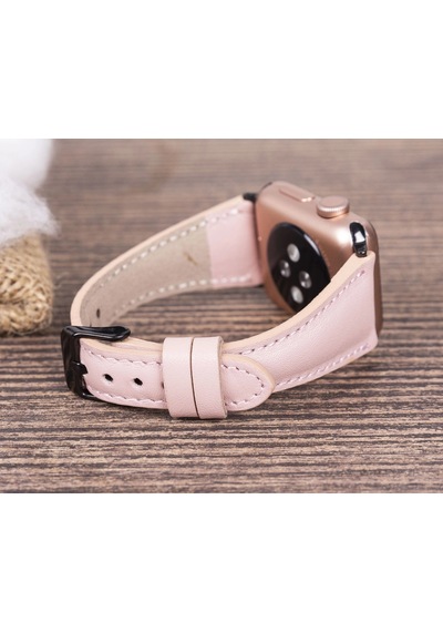 Apple Watch Uyumlu Deri Kordon 42-44-45mm Slim Nu2