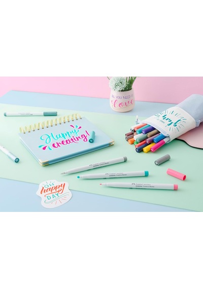 Goldfaber Creative Markör 30'lu,çok Yönlü Kullanım,su Bazlı Mürekkep,dağılmaya Dayanıklı Cok Renkli