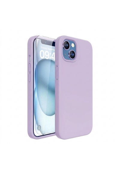 Bix İphone 14 Plus / 15 Plus Silikon Kılıf Magsafe Uyumlu Güçlü Koruma Darbe Emici Leylak Moru