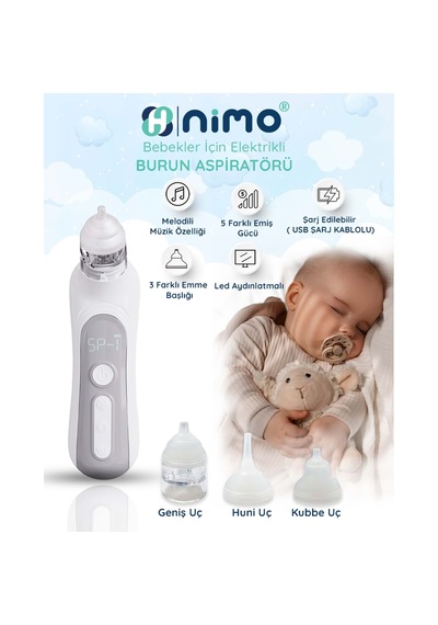 Nimo Bebekler İçin Elektrikli Burun Aspiratörü