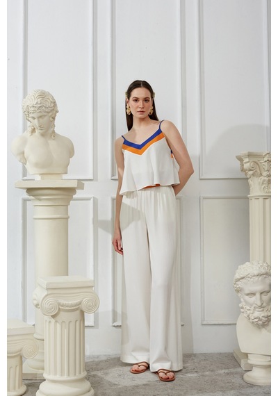 Naar Minimalist Oversize Midi Pantolon - Rahat & Şık Keten Pantolon Siyah