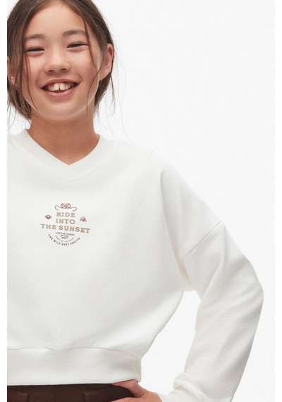 Xo Kids Kız Çocuk Sweatshirt 10-16 Yaş 37807 Ekru