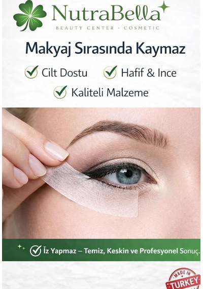 Nutrabella Göz Makyaj Bandı Eyeliner Çekme Aparatı Kuyruklu Eyeliner Şablonu Far Taşma Önleyici Bant 24 Lü Kutu Kuaförlere Özel Diğer
