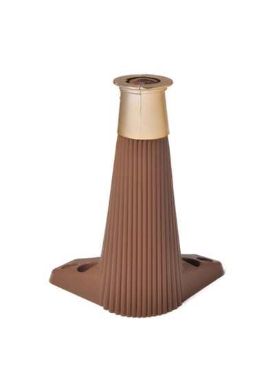 Zirve Çizgili Plastik Ayak Baza Koltuk Ayağı 6 Ad. 20Cm Ceviz