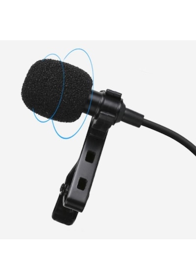 Iphone Lightning + 3.5 mm Aux Girişli Profesyonel Youtuber Yaka Mikrofonu