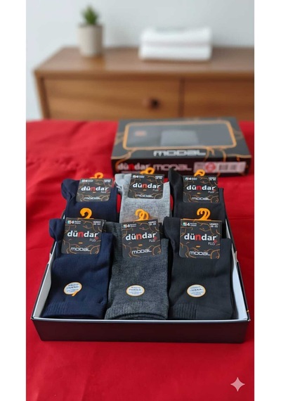Unisex Modal Soket Çorap, Asorti, 12'li Kutu Set3 Unisex Modal Soket Çorap, Asorti, 12'li Kutu Set3