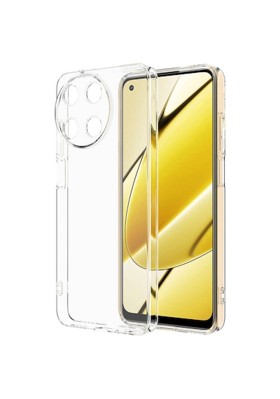 Fibaks Realme 11 4G Uyumlu Kılıf Kamera Korumalı Şeffaf Ultra İnce Esnek Renksiz Silikon Kapak