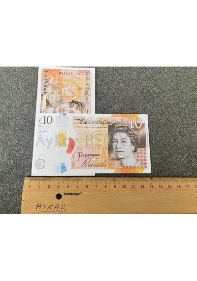 100 ADET 10 STERLİN BANKNOT POUND PARA GEÇERSİZ P...