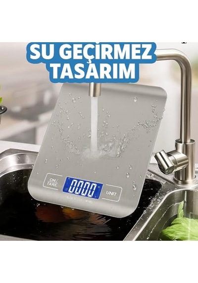 Suwors Dijital Mutfak Terazisi 5000 G / 1 G Hassasiyetli Paslanmaz Çelik Tartı, Lcd Ekranlı, Akıllı Otomatik Ka Diğer