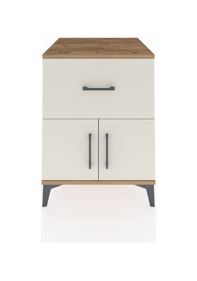 Kronos Komodin Tek Raflı Tek Çekmeceli 2 Kapaklı 60x59x80 Çam... Çam