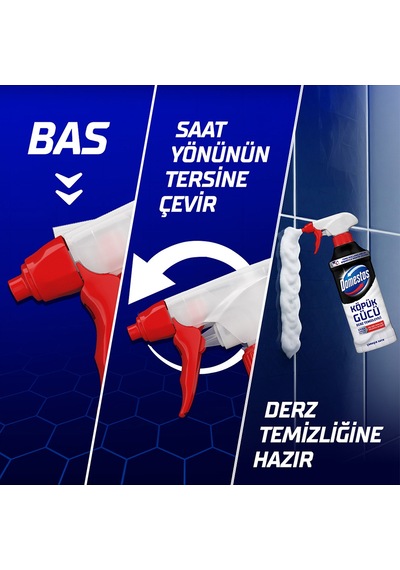 Domestos Köpük Gücü 450 Ml Derz Temizleyici Ters Kullanılabilir Şişe X3 Diğer