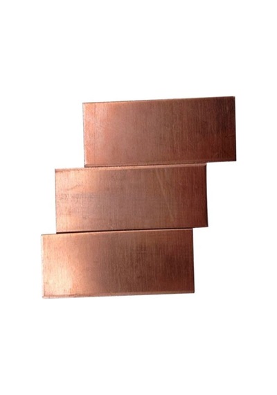 Kaplamasız Saf Bakır Levha Plaka 4x8 Cm - 8 Adet