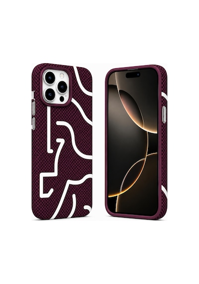 Nettech Apple iPhone 16 Pro Uyumlu Nt-n129 Desenli Seri Arka Koruma Kılıf - Siyah