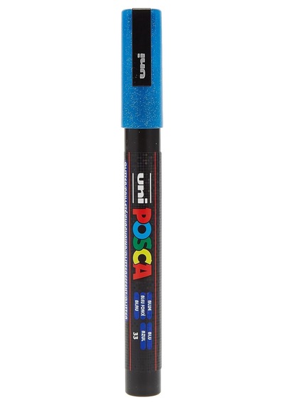 Uni 0.9-1.3 Mm Su Bazlı Poster Markörü Simli 8 Li Set
