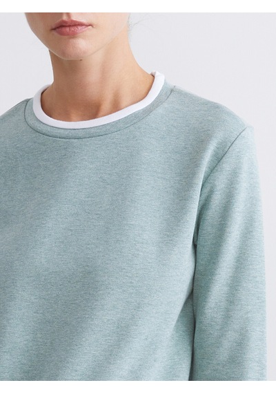 Lcw Eco Yeşil Bisiklet Yaka Kadın Sweatshirt