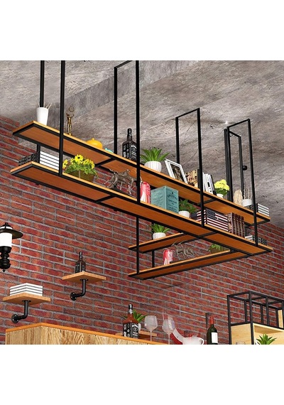 Tr Bitkiler Ve Çiçekler İçin Modern Asılı Tavan Rafları Demir Duvar Rafı, Mutfak, Bar Ve Balkon İçin Şarap