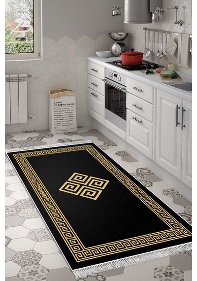 Eko Trend Djt Banyo Paspası Yıkanabilir Kaymaz Taban 656m Modern Gold