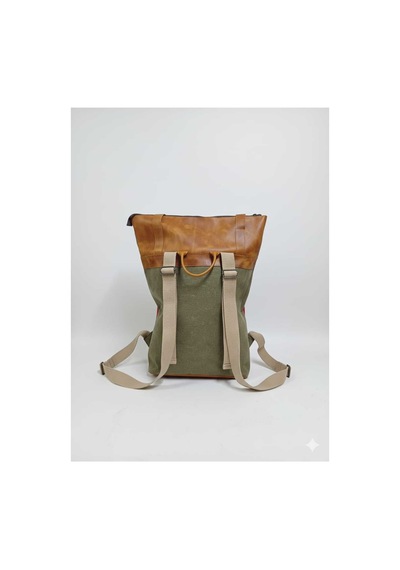 Old Cotton Cargo Gds Cahuilla Bag Deri Kapaklı Sırt Çantası Camel