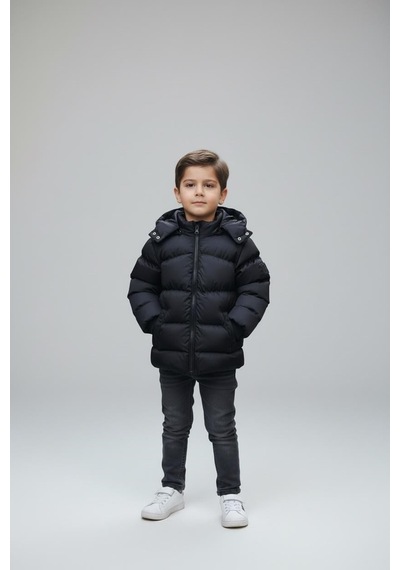 Benitto Kids Erkek Bebek Şişme Mont 51374 Siyah