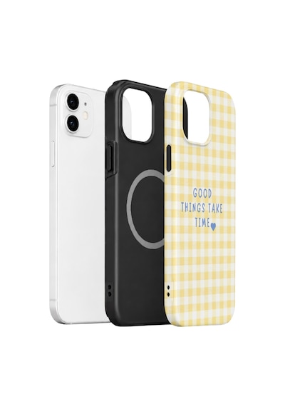 Apple iPhone Uyumlu 11 Vorian Çift Katmanlı Magsafe Kılıf Good Things Gingham