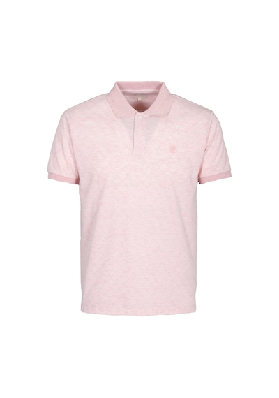Erkek Polo Yaka Tişört Nar Çiçeği Dokulu Slim Fit Ribanalı Kol T-shirt Ncs Jeans 1250-nar Çiçeği Narçiçeği