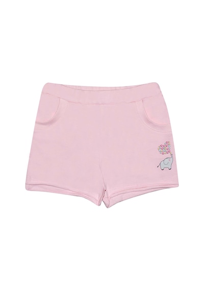 Lovetti Açık Pembe Kız Çocuk Iki Iplik Fil Baskılı Şort 7864P016 Pembe