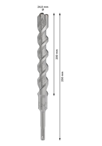 Bosch 1x Pro Sds Plus-5x Kırıcı Delici Delme Ucu Donatılı Beton, Beton, Ø 24,00 Mm, Professional Aksesuar Kırıcı Delici