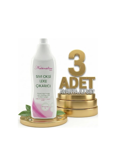 Naturalive Sıvı Oksi Leke Çıkarıcı 3x1000 Ml