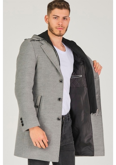 Plt8406 Dewberry Erkek Palto-Gri