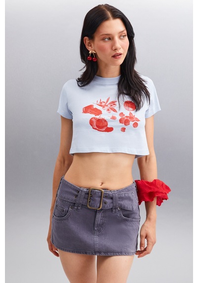Ethıquet SERENE Kadın Mavi T-Shirt