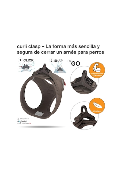 Vest Harness Curli Clasp Air-mesh Brown Xs Çok Renkli