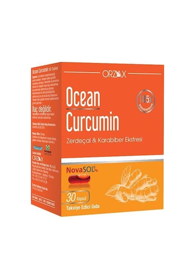 Orzax Curcumin Karabiber Eki Takviye Edici Gıda 30 Kapsül