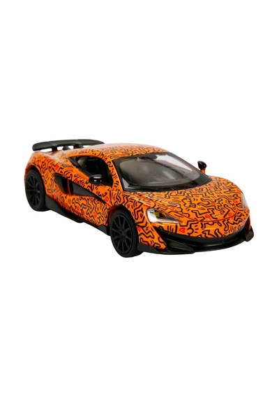 1:32 Sesli Ve Işıklı Rmz Hobby Keith Haring Serisi Die Cast Çek Bırak Model Araba - Turuncu Mclaren