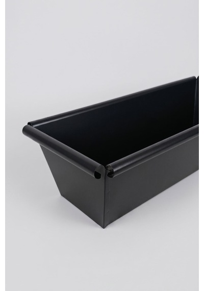 Metal Dikdörtgen Balkon Saksılığı - 53 Cm Paslanmaz Galvaniz Dekoratif Yatay Çiçeklik Antrasit