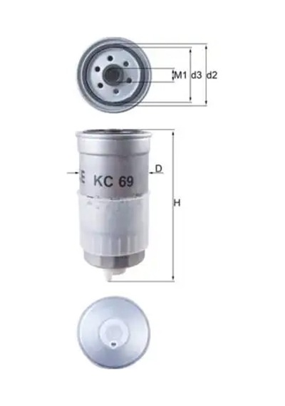 Opel Combo Yakit Filtresi 1.7d 1997-2001 17d X17d Mahle Kc69