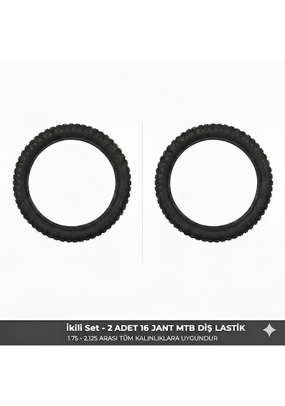16 Jant Bisiklet Dış Lastik Takımı 2 Adet 16x1.75 1.95 2.125 Uyumlu Çocuk Bisikleti Mtb Lastiği
