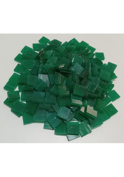 Koyu Turkuaz Yeşil Kare Vitray Cam Mozaik Taşı - Sanatsal Mozaik İçin Yaklaşık 10 X 10 Mm