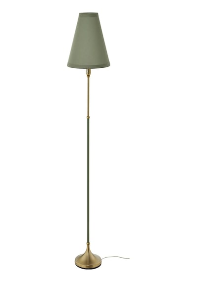 Ikea Pirinc Detayli Zarif Yer Lambasi 143 Cm Yesil Gri Kumas Abajurlu Dekoratif Lambader Açık Gri