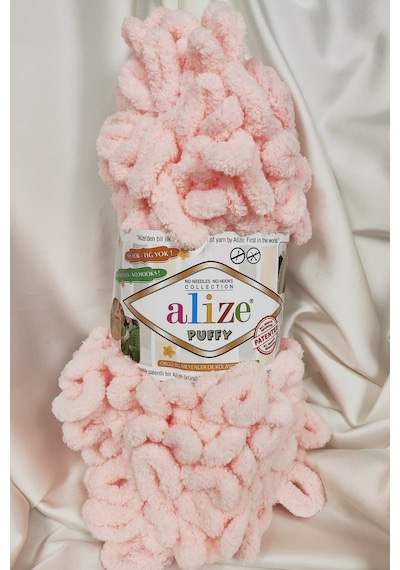 Puffy Pudra Pembe El Örgü İpi 100gr. 9mt. 5'li Paket - Renk: 340