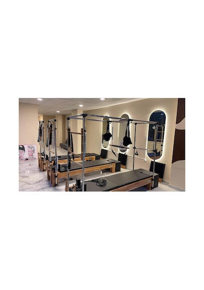Combo Cadillac Ve 2 Adet Tower Reformer Stüdyo Paket Taba Renk Premium Seri Şarjörlü Sistem 8 Kademe