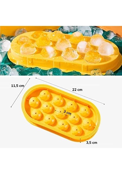 13 Bölmeli Buz Yapma Kalıbı Silikon Renkli Şekilli Buz Küp Kalıbı Buzluk