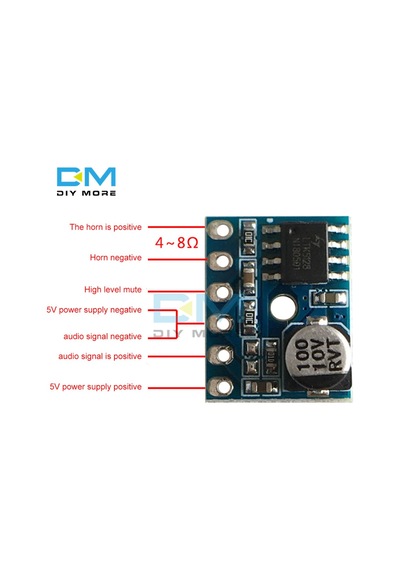 5w 5128 Mini Sınıf D Modülü Vs88715v Düşük Bozulma Düşük Gürültü Mono Ses Güç Amplifikatörü Dijital Güç Amplifikatörü