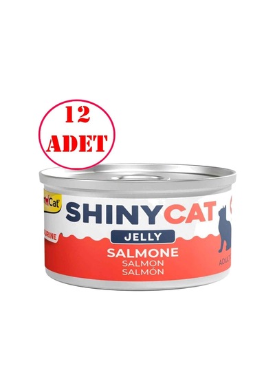 Gimcat Shinycat Kedi Konservesi Jöleli Somon Balıklı 70 Gr 12 Ad