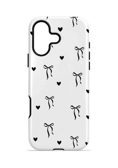 Velvoria Valestra Tiny Bows Hearts Apple Apple iPhone Uyumlu 16 Plus Darbe Korumalı Kılıf Valestra Select - Tiny Bows Hearts